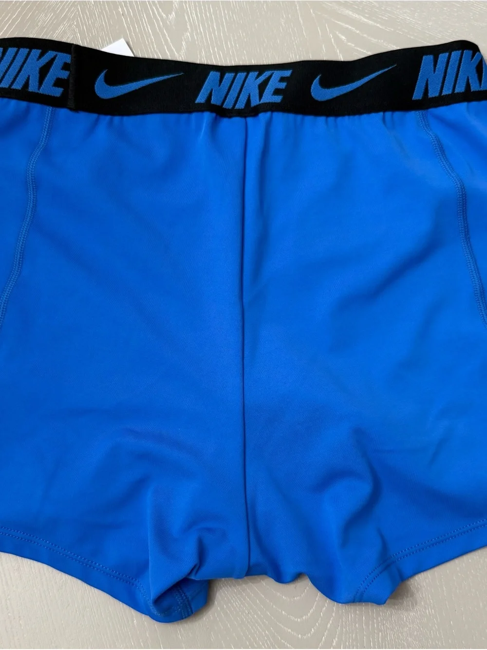 Nike Royal Blue athletic short with Black Logo Waistband